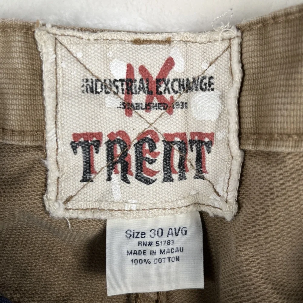 Industrial Exchange Mens Brown 30x30 Corduroy Straight‎ Leg Pants Distressed Y2K